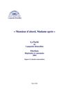 La Parité en Languedoc-Roussillon Elections Régionales et cantonales 2004