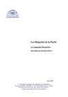Disparites de la parité Juin 2003