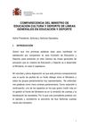 COMPARECENCIA DEL MINISTRO DE EDUCACIÓN CULTURA Y DEPORTE