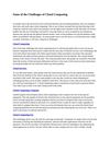 Some of the Challenges of Cloud Computing