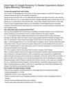 Initial Page On Google Pertaining To Nearby Corporations (Search Engine Marketing Techniques )