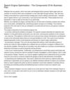 Search Engine Optimisation _ The Components Of An Business Plan