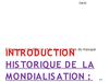 Vision historique de la mondialisation