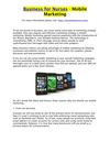 Business for Nurses - Mobile Marketing