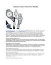 Fashion Trends in Men's Steel Watches