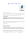 Elder Health Care and Nursing Services