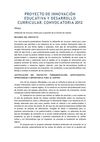 Proyecto de innovación educativa