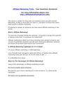 Affiliate Marketing Tricks - Your Questions Answered