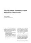 Sécurité globale : fondamentaux pour aujourd'hui et pour demain
