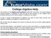 College Algebra Help