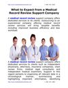 What to Expect from a Medical Record Review Support Company 