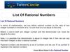 List Of Rational Numbers