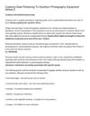 Customs Data Pertaining To Southern Photography Equipment Airline S