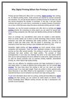 Why Digital Printing &Short Run Printing is required?