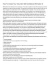 How To Create Your Very Own Self Confidence Affirmation S