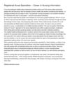 Registered Nurse Specialties -- Career In Nursing Information