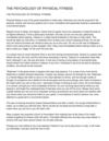 THE PSYCHOLOGY OF PHYSICAL FITNESS (39)