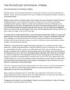 THE PSYCHOLOGY OF PHYSICAL FITNESS (54)