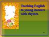 Teaching English to young learners with songs,