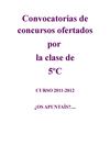 CONVOCATORIAS 5ºc