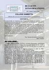 Bulletin d'information n°3 du collège Gambetta