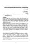 2005-Résolutions de problèmes en éducation technologique