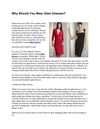 Why Should You Wear Glam Dresses