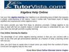 Algebra Help Online