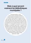 Mais à quoi servent vraiment les bibliothèques municipales ?