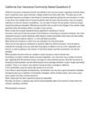California Car Insurance Commonly Asked Questions S