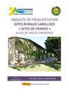 Fréquentation des gîtes ruraux dans les Alpes de Haute-Provence - Eté 2011