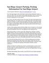 San Diego Airport Parking. Parking Information For San Diego Airport