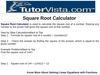 Square Root Calculator