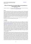 Effects of Foreign Direct Investment Inflows into Agriculture on Food Security in Ghana