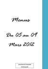 05 au 09 mars