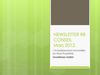 Newsletter RB Conseil mars 2012