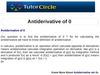 Antiderivative of 0