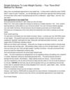 Simple Solutions To Lose Weight Quickly -- Your _Sure-Shot_ Method For Women