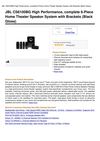 JBL CS6100BG High Performance Complete 6-Piece Home Theater Speaker System With Brackets Black Gloss