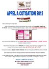 COURRIER ADHESION ET PROGRAMME EVENEMENTIEL 2012