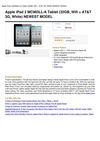 Apple Ipad 2 MC983LL A Tablet (32GB, Wifi + AT&T 3G, White) NEWEST MODEL