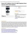 Canon EF 70-200Mm F 2.8L IS II USM Telephoto Zoom Lens For Canon SLR Cameras