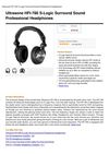 Ultrasone HFI-780 S-Logic Surround Sound Professional Headphones