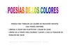 POESÍAS DE LOS COLORES PARA INFANTIL