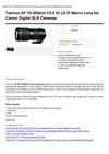 Tamron AF 70-200Mm F 2.8 Di LD IF Macro Lens For Canon Digital SLR Cameras