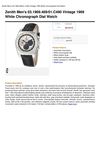 Zenith Men's 03.1969.469 01.C490 Vintage 1969 White Chronograph Dial Watch