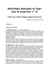 Les Coups de projecteur - Bibliobus Janvier 2012 (suite)
