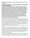 CPSM Official Certifications ( Blank ) What Exactly Is The CPSM Certification (3)