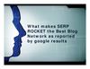 What makes SERP ROCKET the Best Blog Network as reported by google results