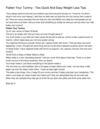 Flatten Your Tummy - Two Quick And Easy Weight Loss Tips